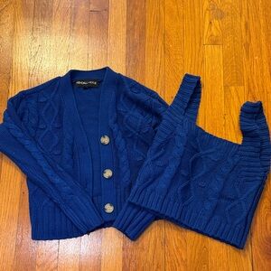 Kendall & Kylie Royal Blue Knit Cardigan